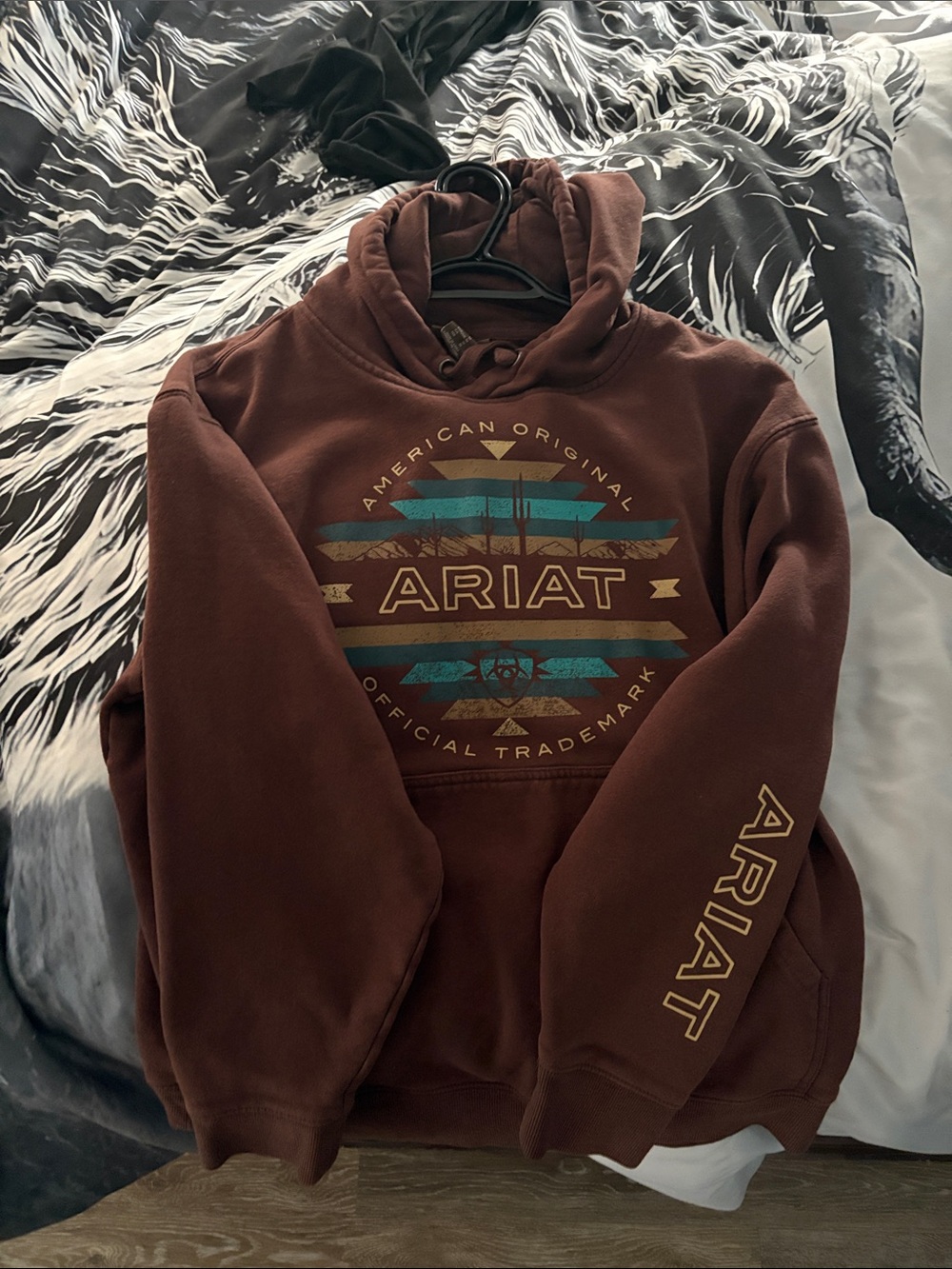 Ariat Men's Maroon Logo Pullover Hoodie